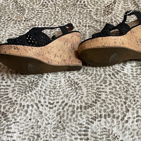 SO Women's Black Crochet Wedges - Picture 5 of 5